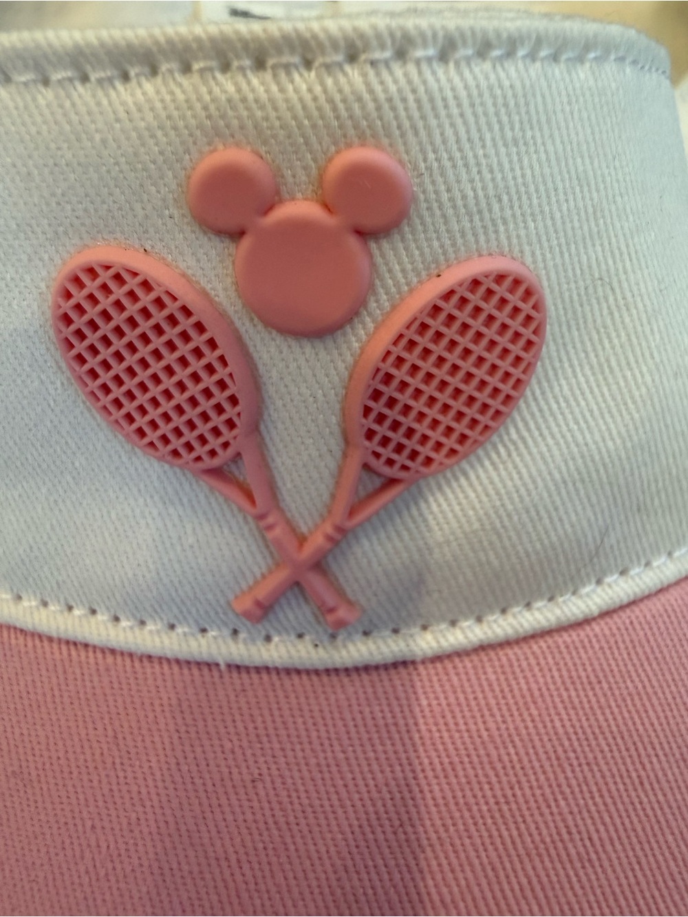 Janie and Jack Pink and White Minnie Tennis Pajama Set with Visor - Picture 2 of 5